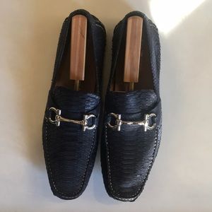 Men Blue Ferragamo Shoe